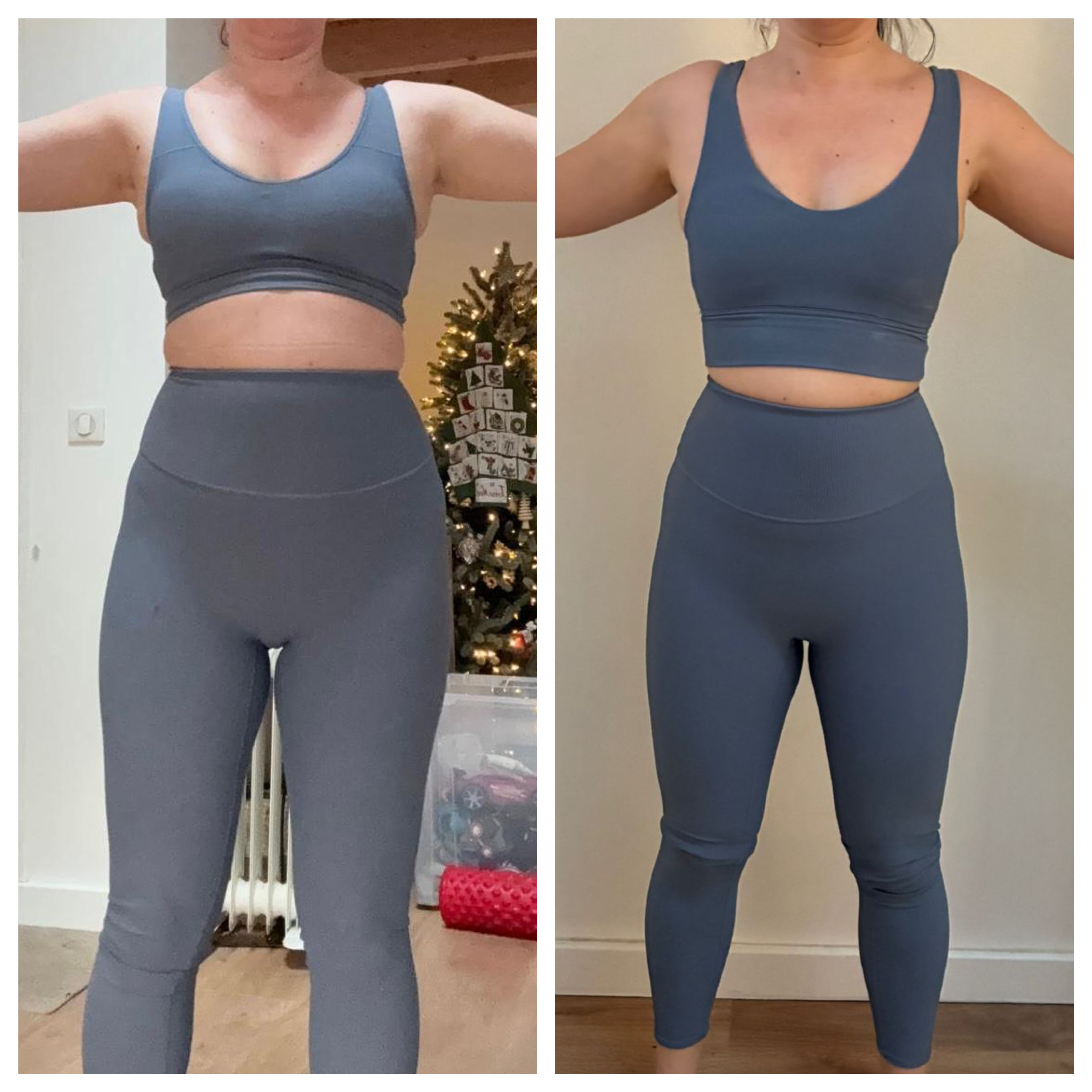 Transformation Louise vue de face — coaching à domicile Ornella Fit