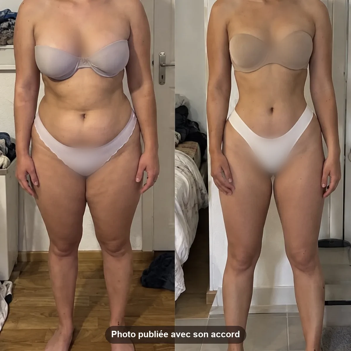 Transformation de Maria, coaching perte de poids 100 % à distance avec Ornella Fit