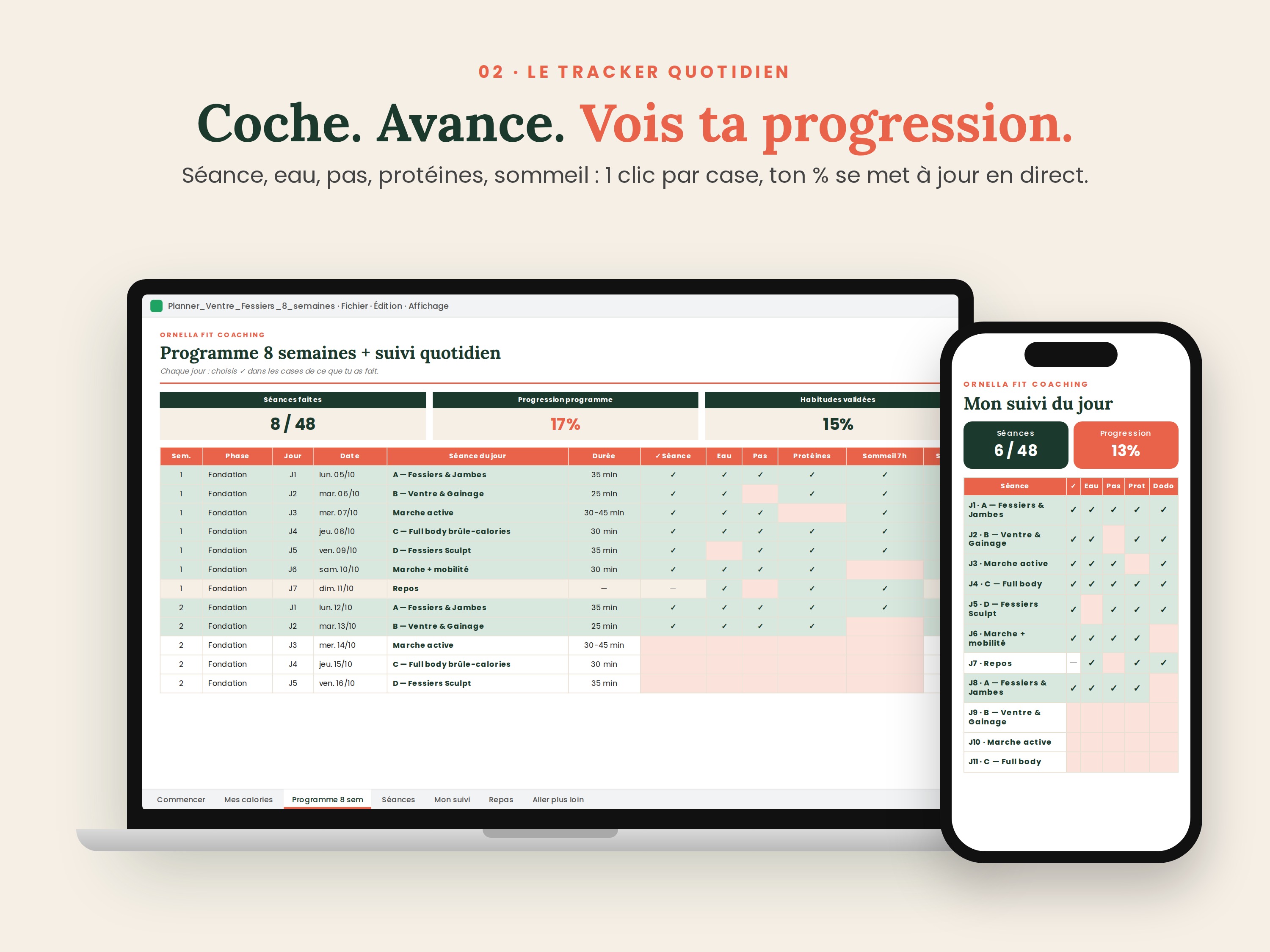Tracker quotidien à cocher